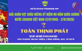 GIẢI QUẦN VỢT CHÀO MỪNG 80 NĂM QUỐC KHÁNH NƯỚC CHXHCN VIỆT NAM TRANH CÚP TOÀN THỊNH PHÁT NĂM 2025